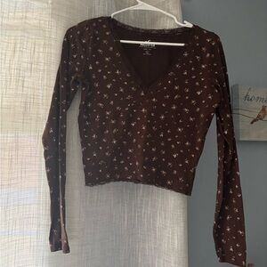 Hollister Brown Floral Women's Top